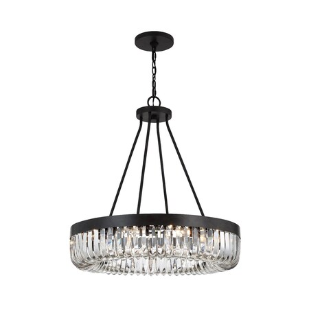 Crystorama Alister 10 Light Charcoal Bronze Chandelier ALI-B2010-CZ